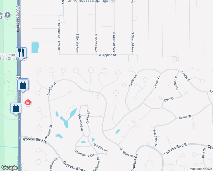 map of restaurants, bars, coffee shops, grocery stores, and more near 28 Beverly Court in Homosassa