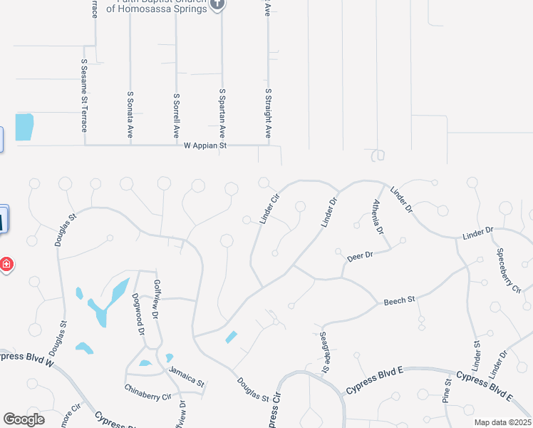 map of restaurants, bars, coffee shops, grocery stores, and more near 29 Linder Circle in Homosassa