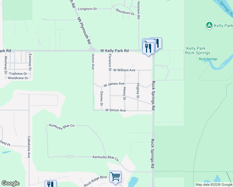 map of restaurants, bars, coffee shops, grocery stores, and more near 331 West Lewis Avenue in Apopka