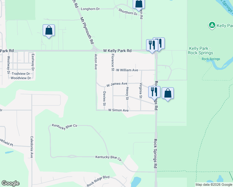 map of restaurants, bars, coffee shops, grocery stores, and more near 331 West Lewis Avenue in Apopka
