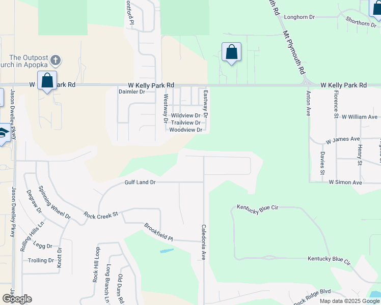 map of restaurants, bars, coffee shops, grocery stores, and more near 625 Green Rock Court in Apopka