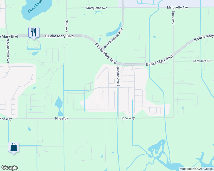 map of restaurants, bars, coffee shops, grocery stores, and more near 3701 Crawley Down Loop in Sanford