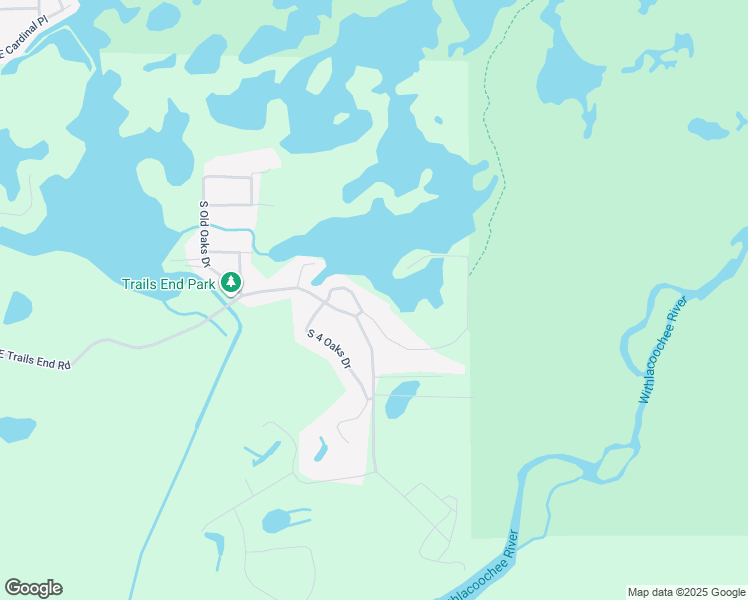 map of restaurants, bars, coffee shops, grocery stores, and more near 12605 East Trails End Road in Floral City