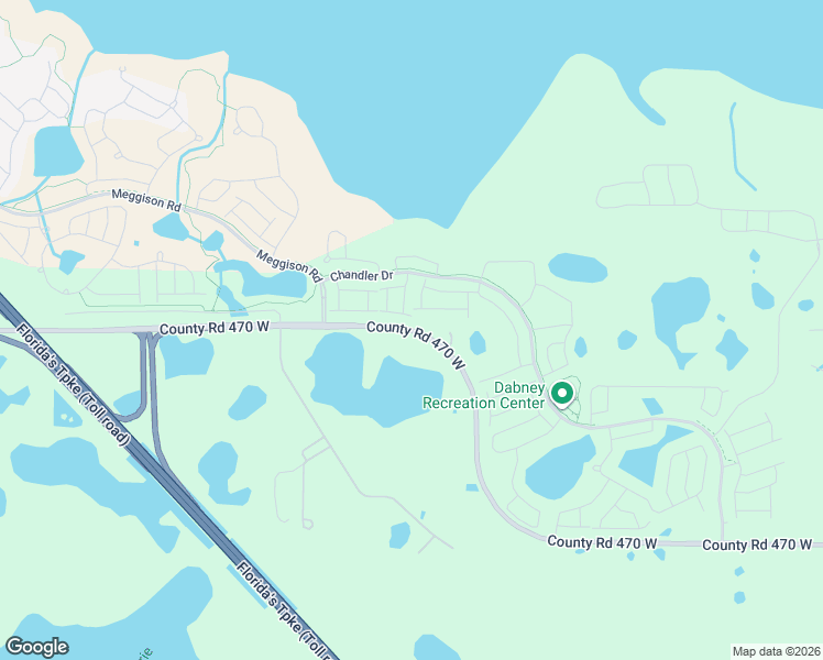 map of restaurants, bars, coffee shops, grocery stores, and more near 2096 County Road 470 West in Okahumpka