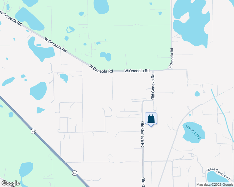 map of restaurants, bars, coffee shops, grocery stores, and more near 505 West Osceola Road in Geneva