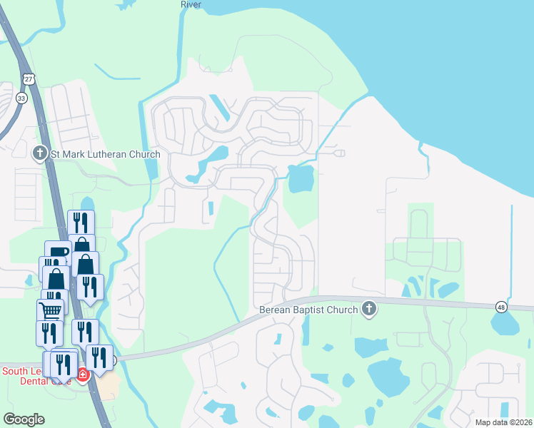 map of restaurants, bars, coffee shops, grocery stores, and more near 115 Chestnut Street in Leesburg