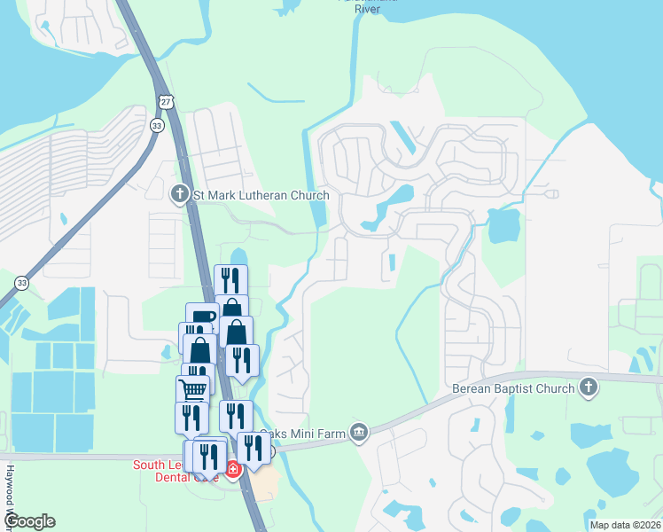 map of restaurants, bars, coffee shops, grocery stores, and more near 111 Aspen Circle in Leesburg