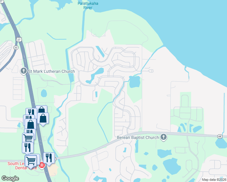 map of restaurants, bars, coffee shops, grocery stores, and more near 141 Dogwood Trail in Leesburg