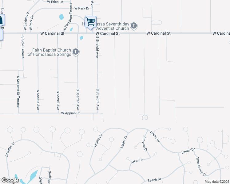 map of restaurants, bars, coffee shops, grocery stores, and more near 7277 South Finale Point in Homosassa