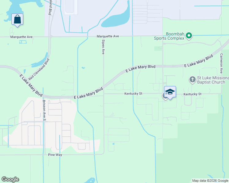 map of restaurants, bars, coffee shops, grocery stores, and more near 3739 Sipes Avenue South in Sanford