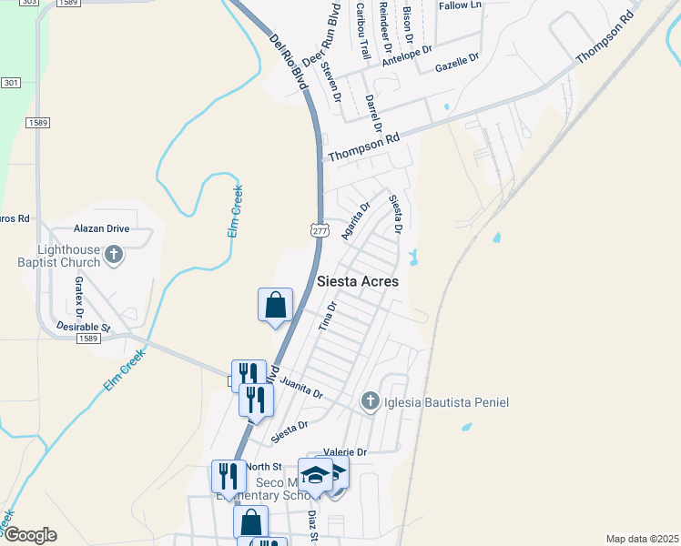 map of restaurants, bars, coffee shops, grocery stores, and more near 3789 Tina Dr in Eagle Pass