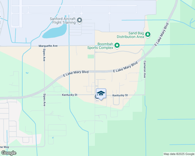map of restaurants, bars, coffee shops, grocery stores, and more near 3812 Corona Court in Sanford