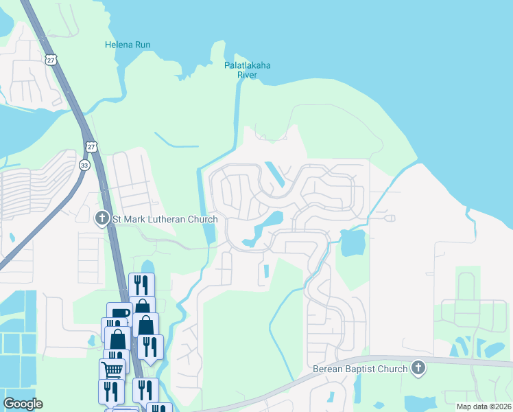 map of restaurants, bars, coffee shops, grocery stores, and more near 104 Jasmine Trail in Leesburg