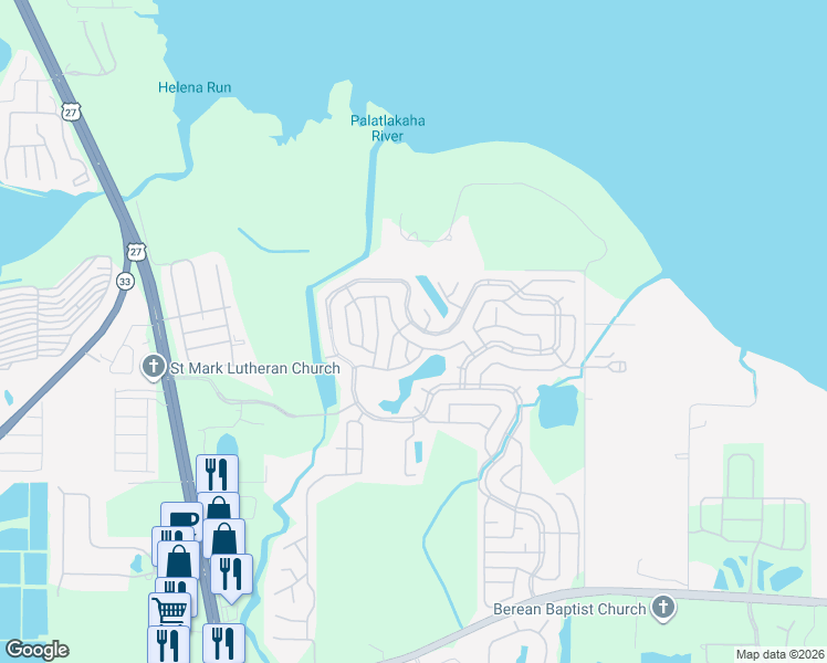 map of restaurants, bars, coffee shops, grocery stores, and more near 104 Jasmine Trail in Leesburg