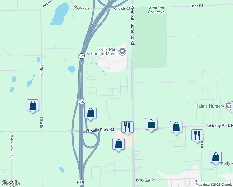 map of restaurants, bars, coffee shops, grocery stores, and more near 5206 Plymouth Sorrento Road in Apopka