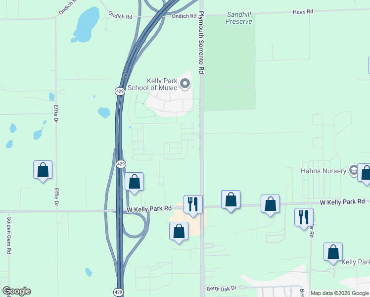 map of restaurants, bars, coffee shops, grocery stores, and more near 5202 Plymouth Sorrento Road in Apopka