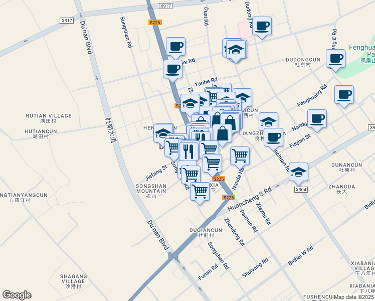 map of restaurants, bars, coffee shops, grocery stores, and more near 411 Jie Fang Jie in Taizhou Shi