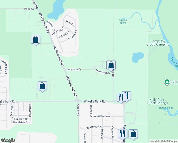 map of restaurants, bars, coffee shops, grocery stores, and more near 243 Longhorn Drive in Apopka