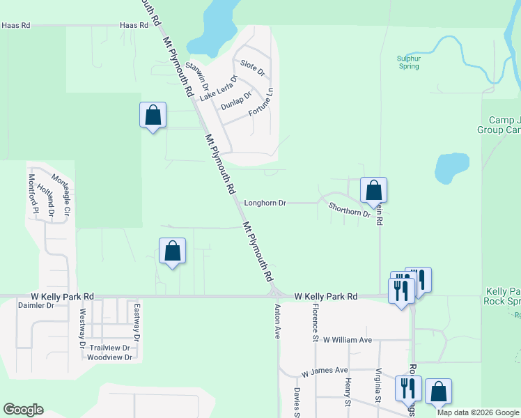 map of restaurants, bars, coffee shops, grocery stores, and more near 353 Longhorn Drive in Apopka