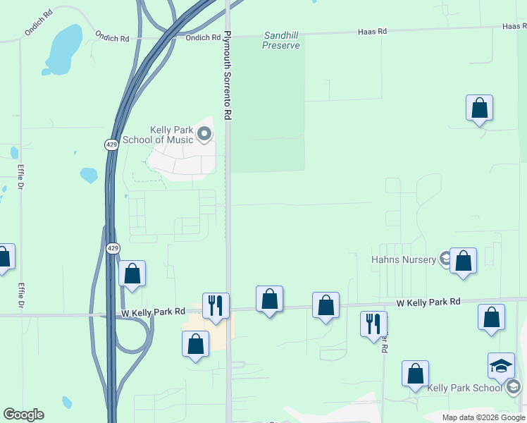 map of restaurants, bars, coffee shops, grocery stores, and more near 5401 Plymouth Sorrento Road in Apopka
