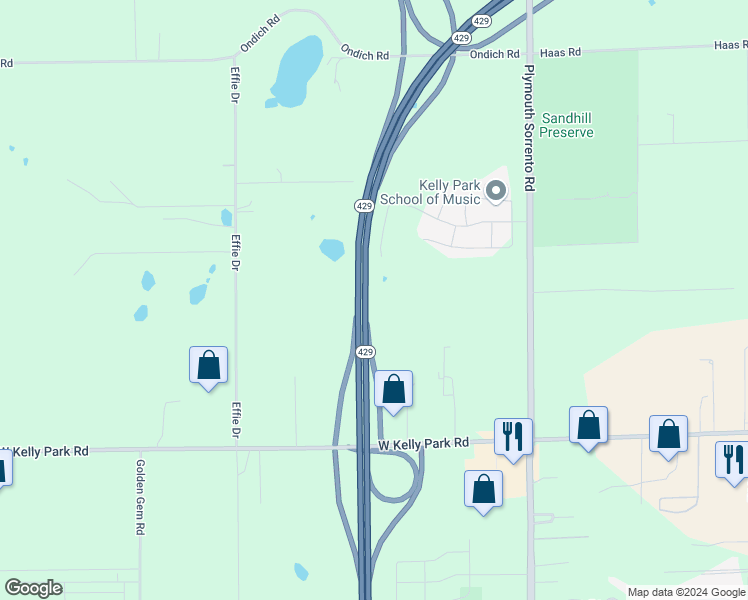 map of restaurants, bars, coffee shops, grocery stores, and more near 5401 Effie Drive in Apopka