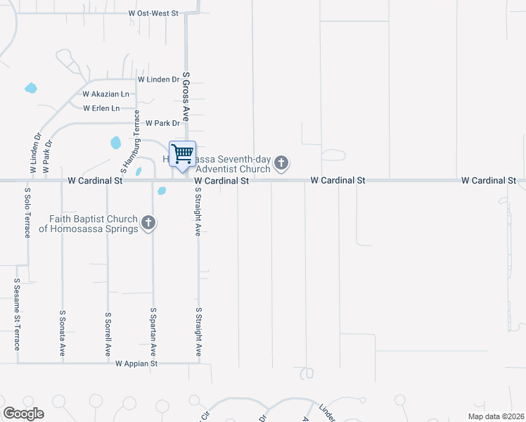 map of restaurants, bars, coffee shops, grocery stores, and more near 6850 South Maxwell Point in Homosassa