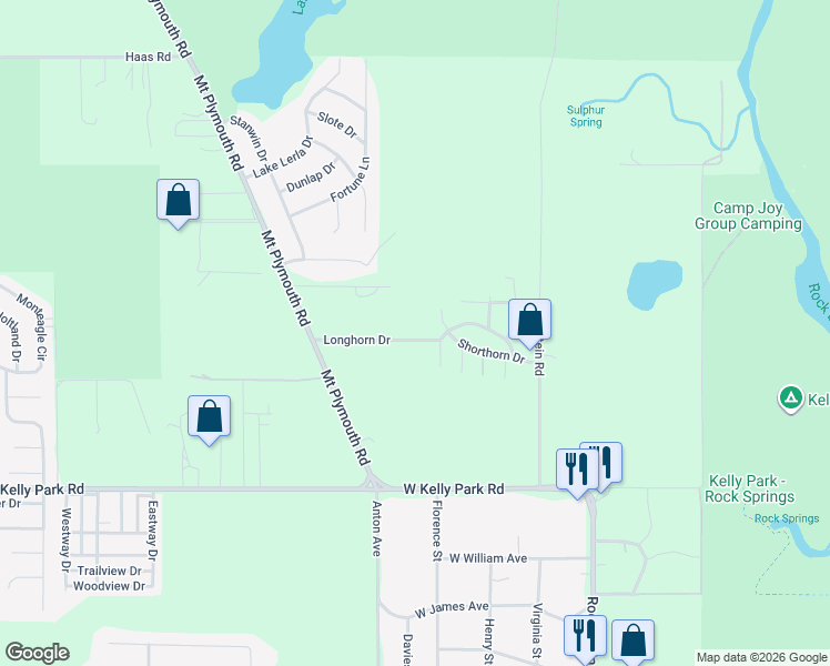 map of restaurants, bars, coffee shops, grocery stores, and more near 243 Longhorn Drive in Apopka