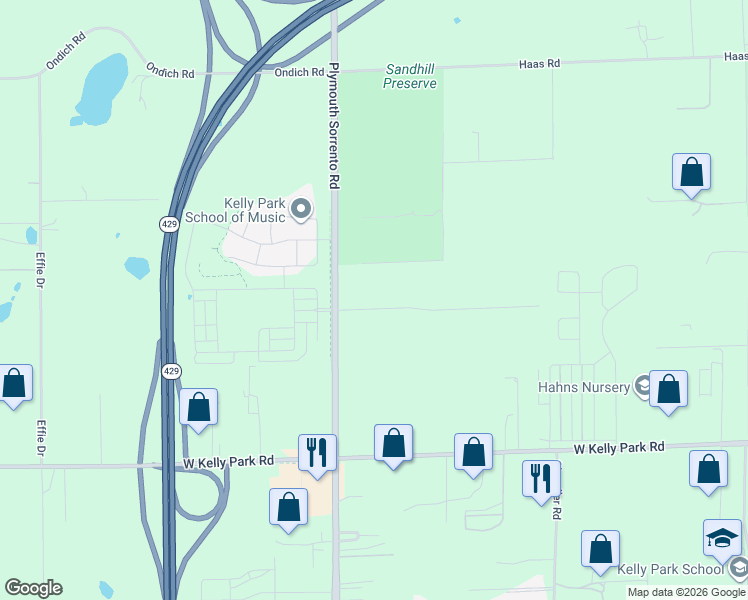 map of restaurants, bars, coffee shops, grocery stores, and more near 5401 Plymouth Sorrento Road in Apopka
