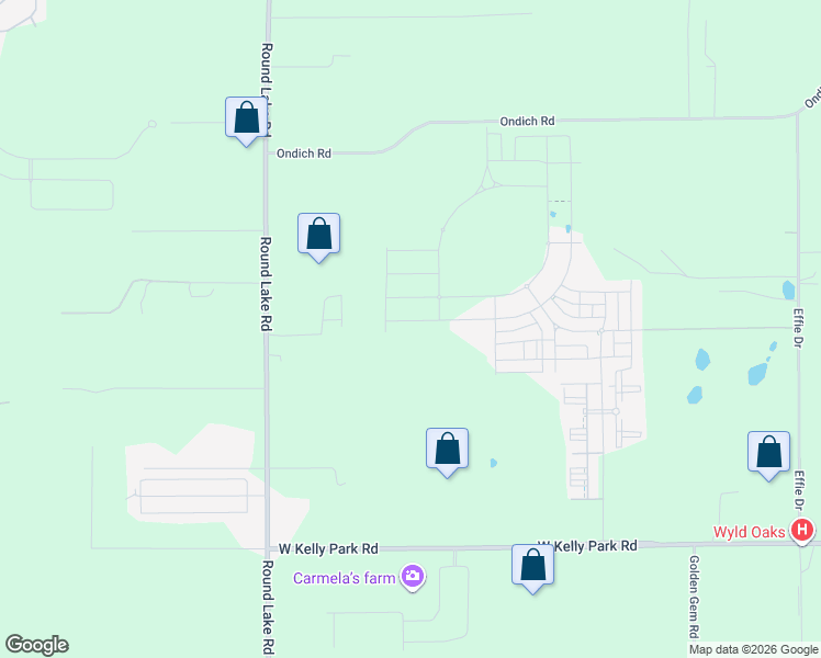 map of restaurants, bars, coffee shops, grocery stores, and more near 5463 Round Lake Road in Apopka
