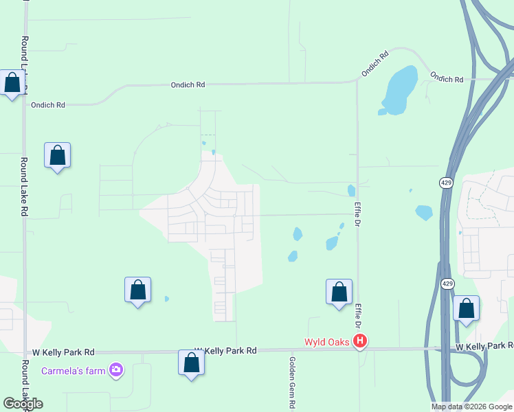 map of restaurants, bars, coffee shops, grocery stores, and more near 5474 Effie Drive in Apopka