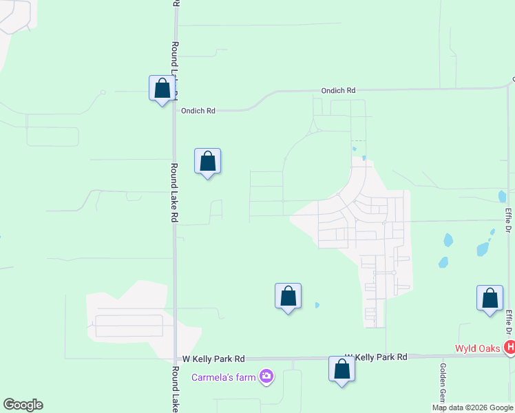 map of restaurants, bars, coffee shops, grocery stores, and more near 5463 Round Lake Road in Apopka