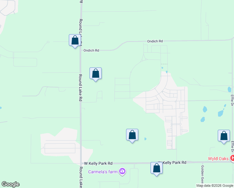 map of restaurants, bars, coffee shops, grocery stores, and more near 5463 Round Lake Road in Apopka