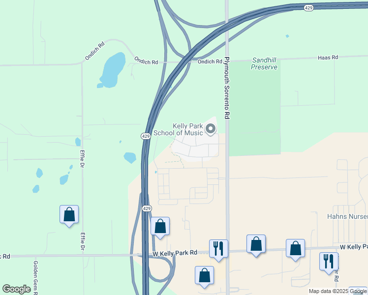 map of restaurants, bars, coffee shops, grocery stores, and more near 5526 Plymouth Sorrento Road in Apopka