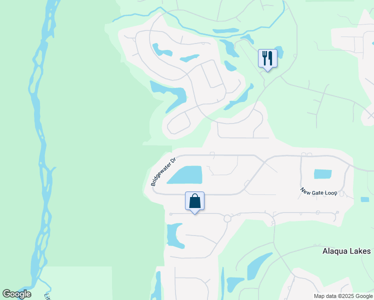 map of restaurants, bars, coffee shops, grocery stores, and more near 1947 Bridgewater Drive in Lake Mary
