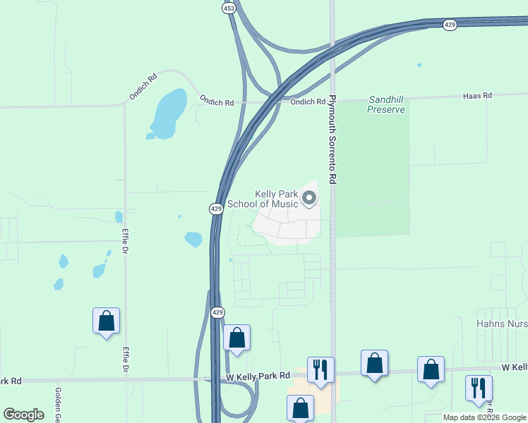 map of restaurants, bars, coffee shops, grocery stores, and more near 5526 Plymouth Sorrento Road in Apopka