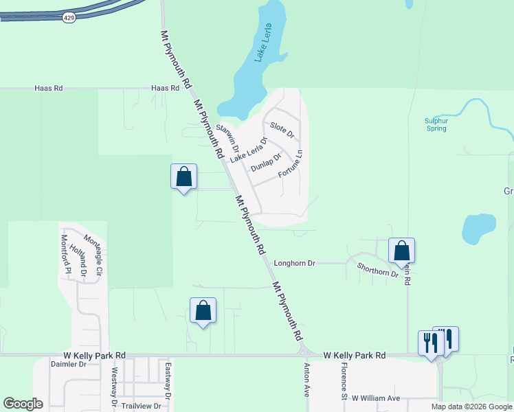 map of restaurants, bars, coffee shops, grocery stores, and more near 6206 Stanwin Drive in Apopka
