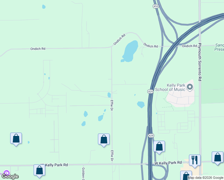 map of restaurants, bars, coffee shops, grocery stores, and more near 5474 Effie Drive in Apopka