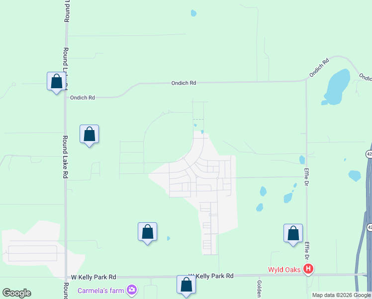 map of restaurants, bars, coffee shops, grocery stores, and more near 4338 Ondich Road in Apopka