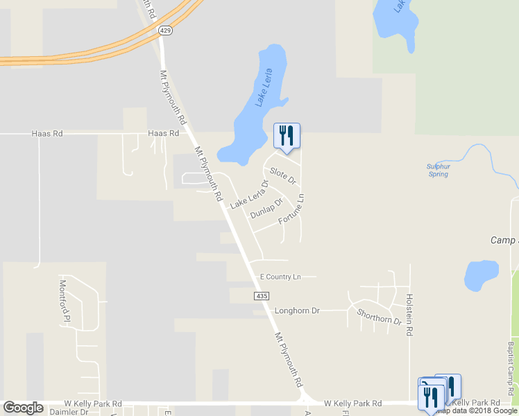 map of restaurants, bars, coffee shops, grocery stores, and more near 633 Dunlap Drive in Apopka