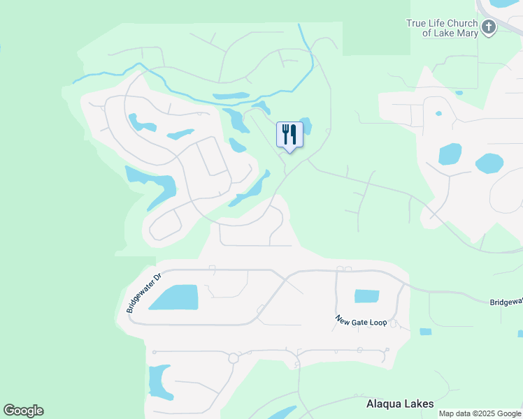 map of restaurants, bars, coffee shops, grocery stores, and more near 1710 Shadowmoss Circle in Lake Mary