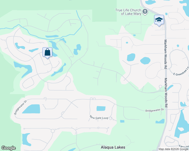 map of restaurants, bars, coffee shops, grocery stores, and more near 1718 Pine Creek Court in Lake Mary
