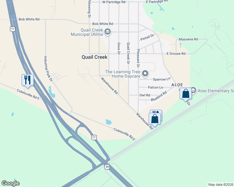 map of restaurants, bars, coffee shops, grocery stores, and more near 302 Warehouse Road in Victoria