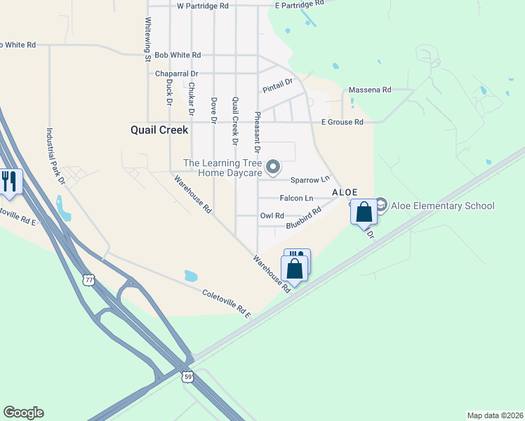 map of restaurants, bars, coffee shops, grocery stores, and more near 102 Owl Road in Victoria