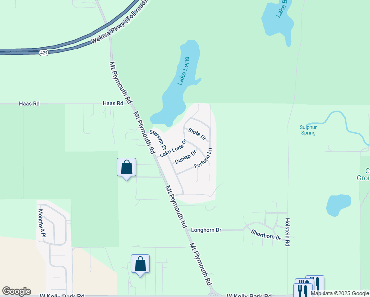 map of restaurants, bars, coffee shops, grocery stores, and more near 6317 Lake Lerla Drive in Apopka