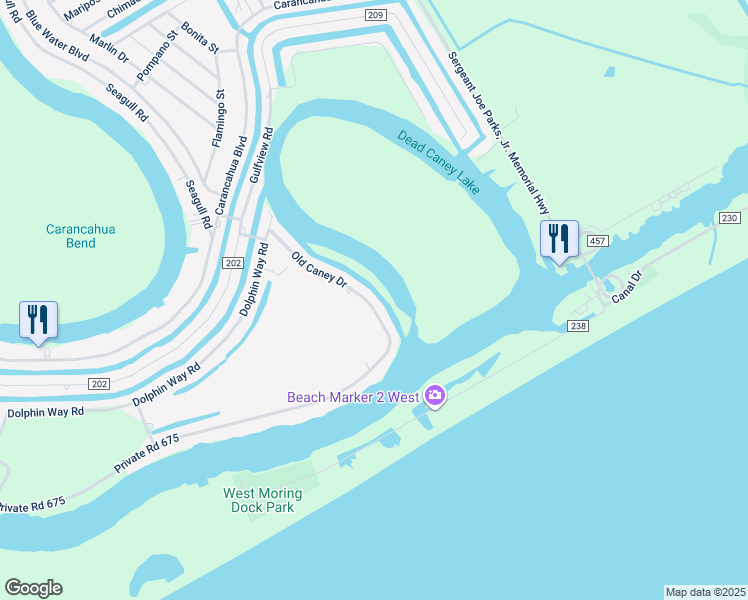 map of restaurants, bars, coffee shops, grocery stores, and more near 399 Private Road 675 in Sargent
