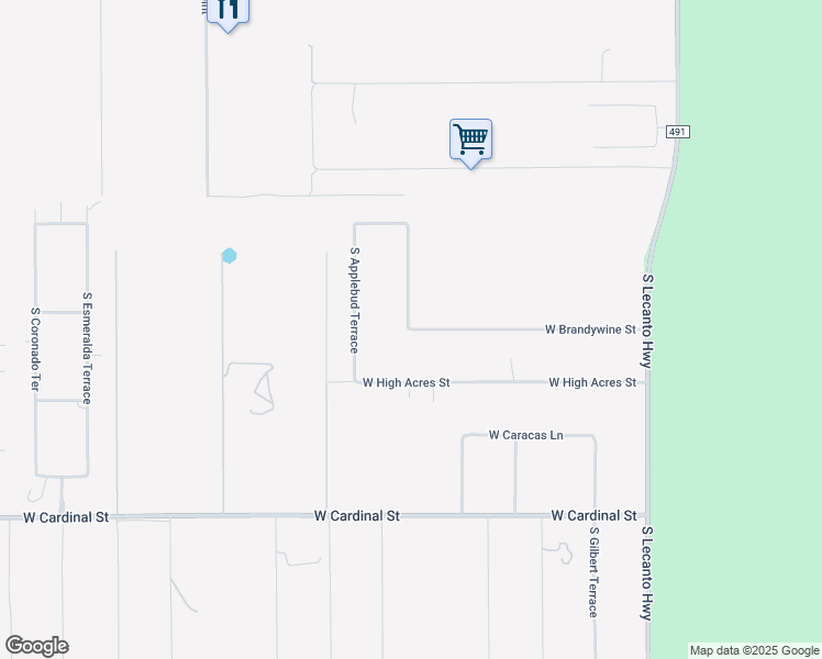 map of restaurants, bars, coffee shops, grocery stores, and more near 1626 West Brandywine Street in Lecanto