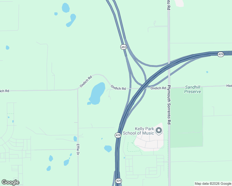 map of restaurants, bars, coffee shops, grocery stores, and more near 3404 Ondich Road in Apopka