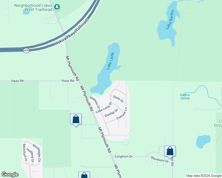 map of restaurants, bars, coffee shops, grocery stores, and more near 6436 Lake Lerla Drive in Apopka