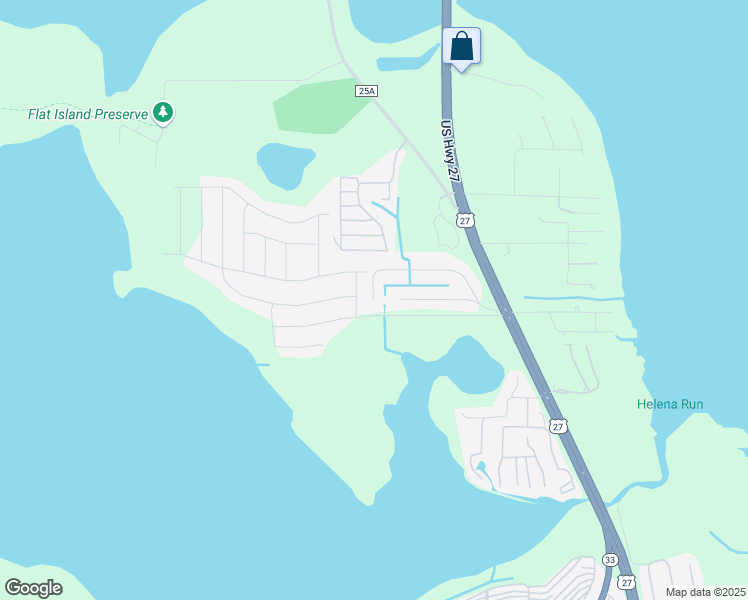map of restaurants, bars, coffee shops, grocery stores, and more near 3700 Palm Drive in Leesburg