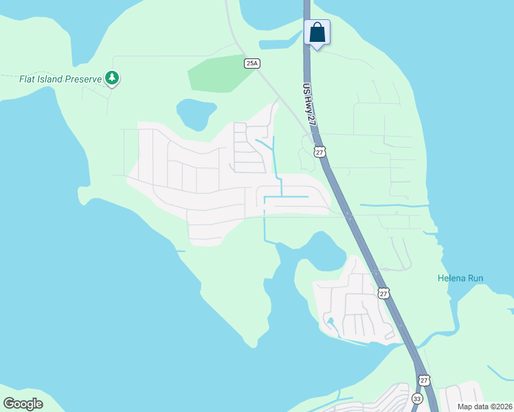 map of restaurants, bars, coffee shops, grocery stores, and more near 3705 Palm Drive in Leesburg